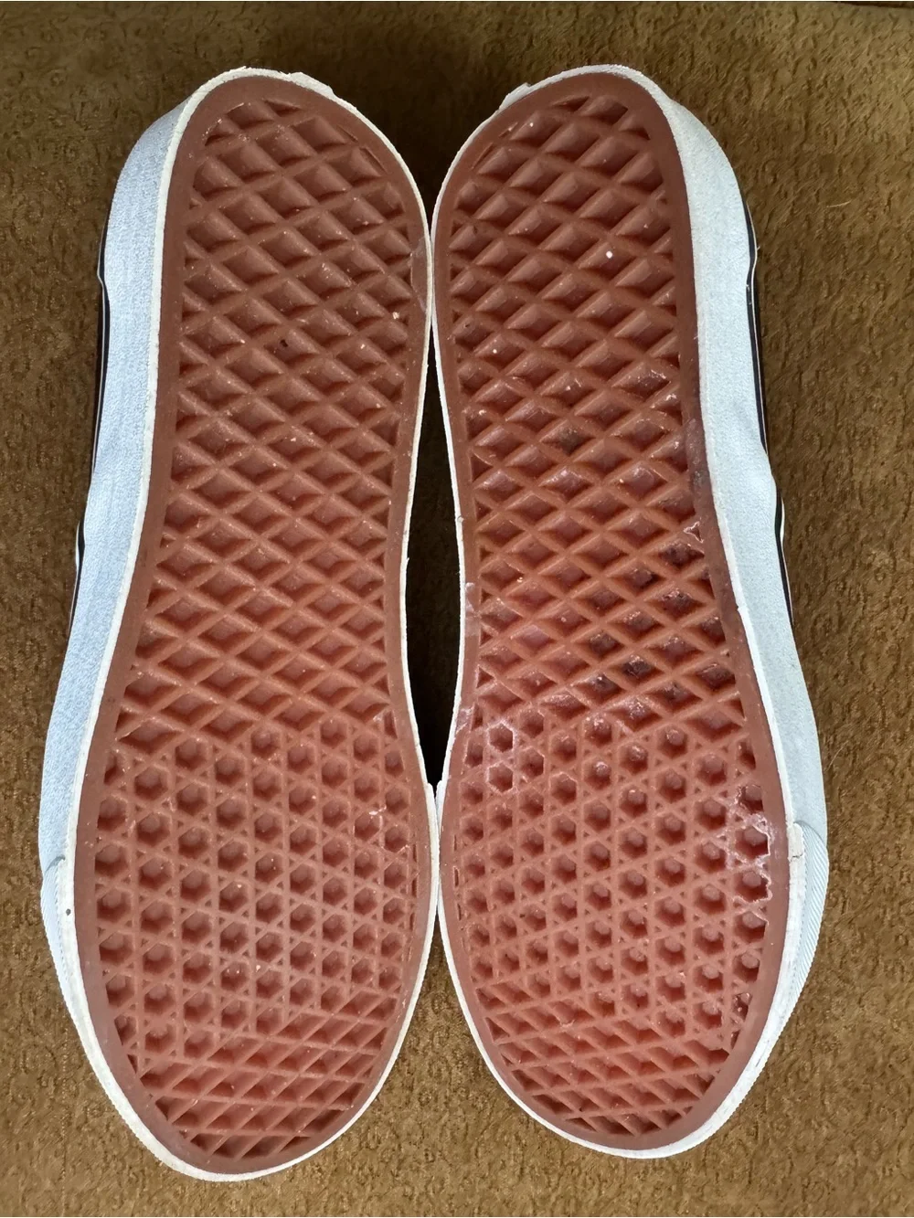 Vans Black Canvas Slip-On Loafers with White Sole